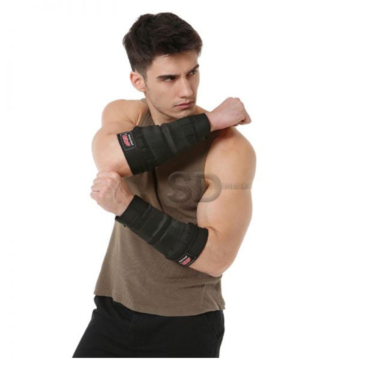 SDFIT - Muñequeras PRO ajustables – Varillas de acero 5 x 2 = 10 kg