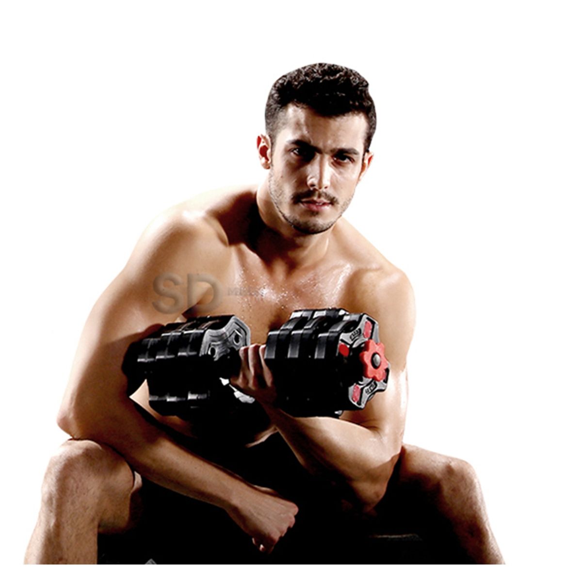 SDFIT - Pack 30 kg mancuernas + Unión barra vinyl deluxe Ds122-30