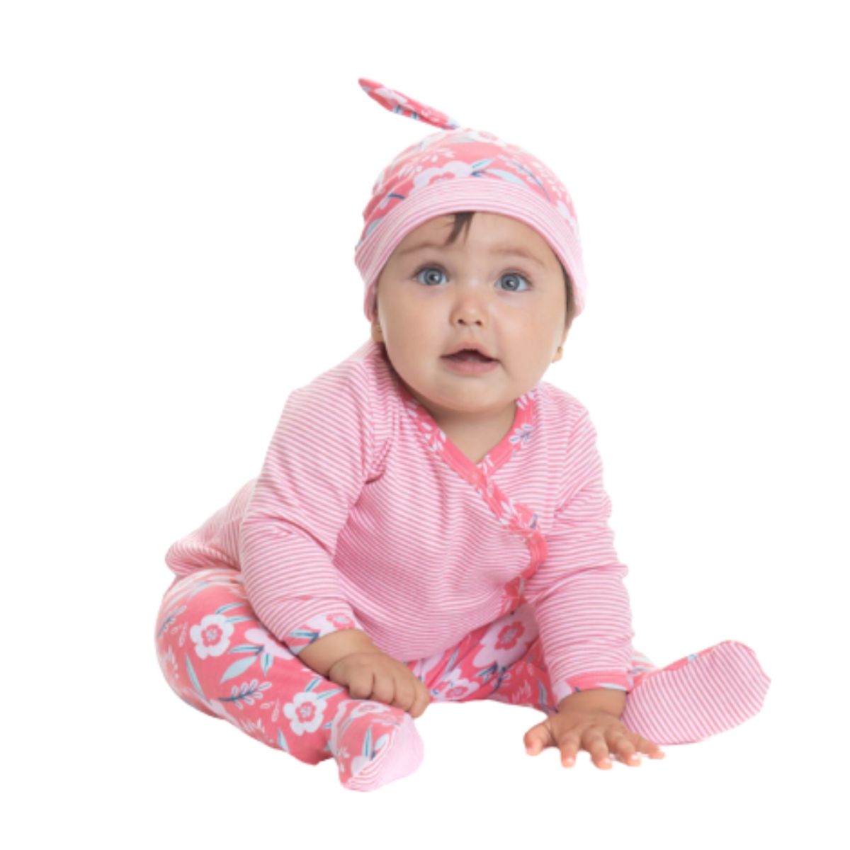 LADY GENNY - Conjunto De 3 Piezas Con Gorro Para Bebé Coral