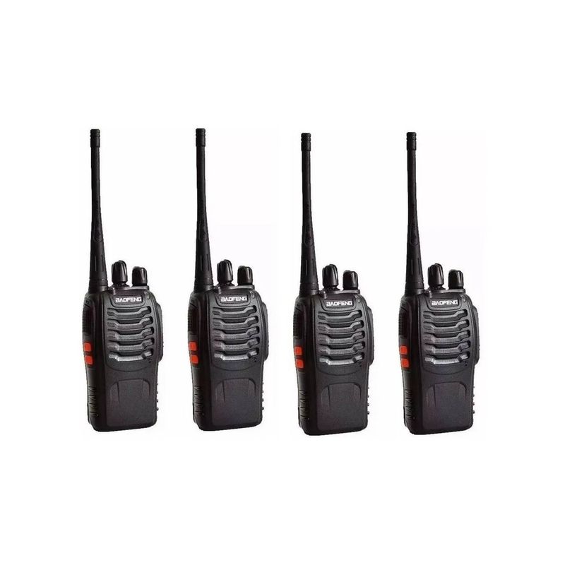 GENERICO - Pack X4 Radio Transmisor Walkie Talkie Bf-888s Baofeng