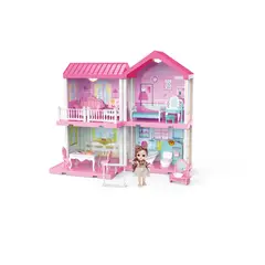GENERICO - Casa de muñecas incluye muebles y una muñeca