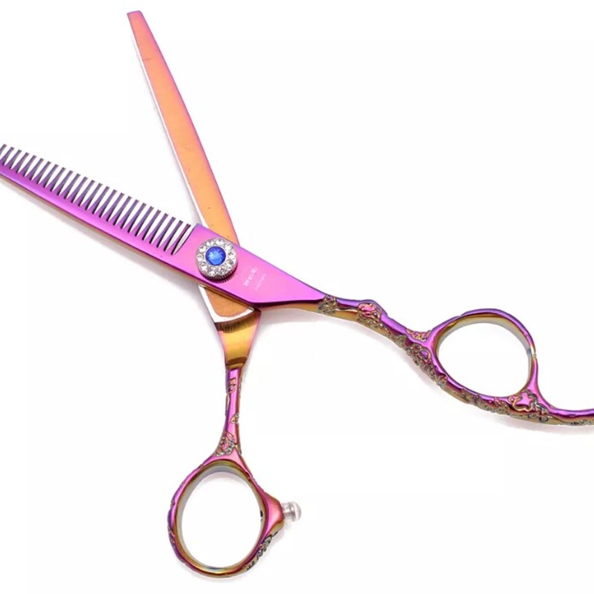 GENERICO - Set tijeras peluquero profesional diestros - color tornasol