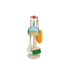GENERICO - Juguete Set De Aseo Y Limpieza Para Niños En Madera 6pzas