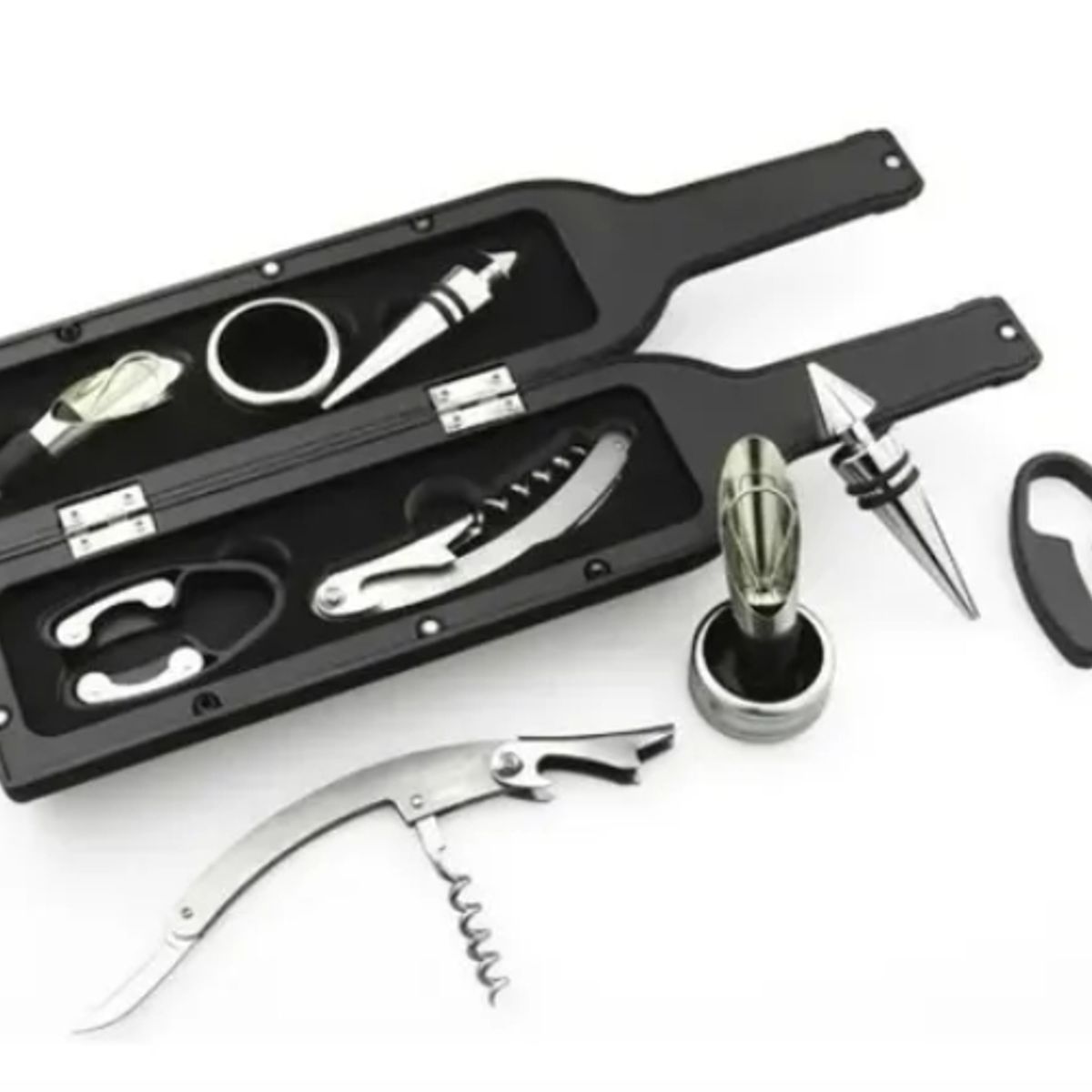 GENERICO - Set Sacacorchos En Forma De Botella Destapador De Vinos Bar