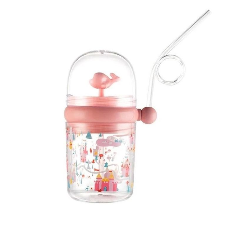GENERICO - Botella Termo Chico Infantil Beber Agua Niño 250 Ml Bombilla