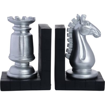 Imagen 2 del producto Sujeta Libros Ajedrez Plateado