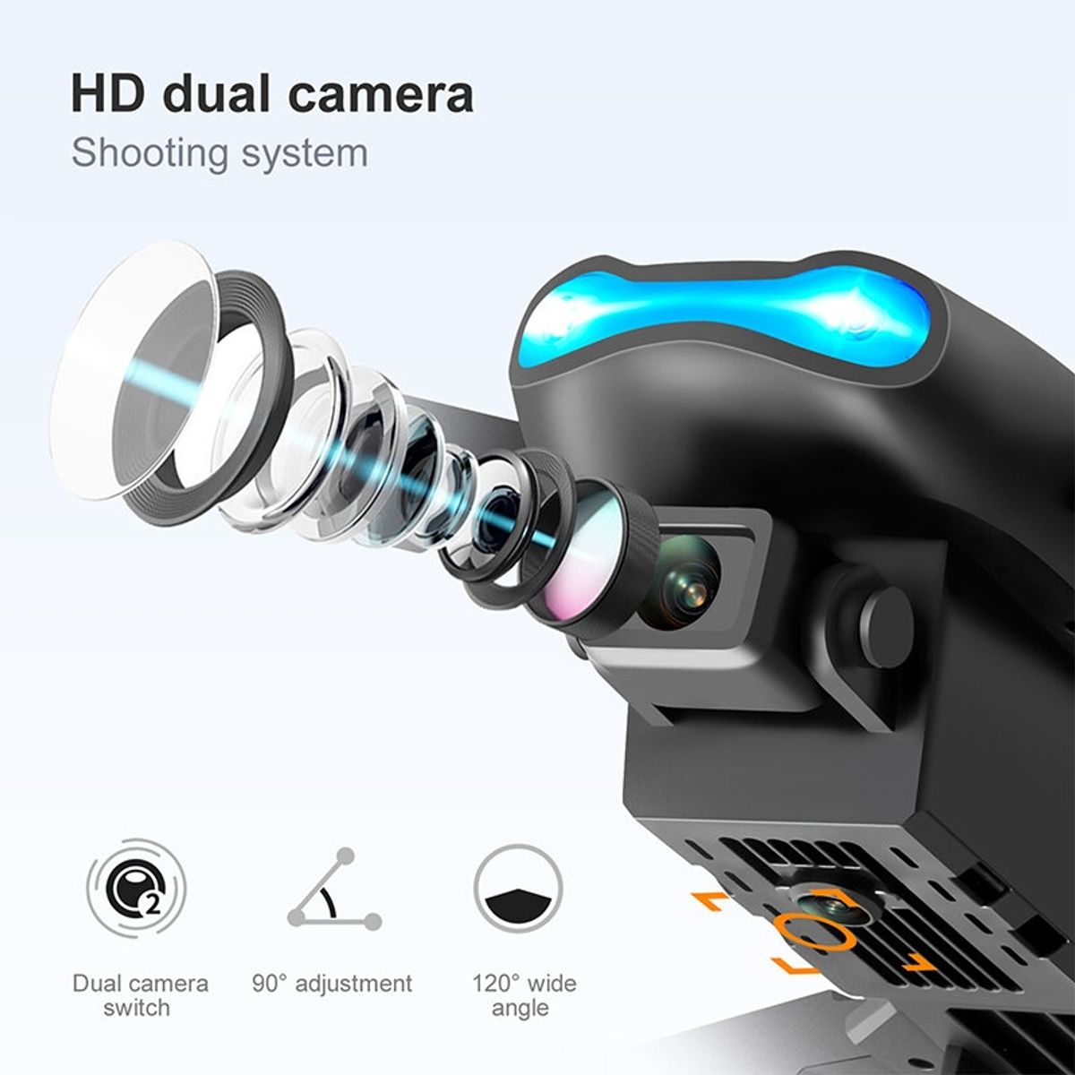 ACTUAL - Dron 4k Doble Cámara Wifi Plegable Bolso Recargable Via Usb