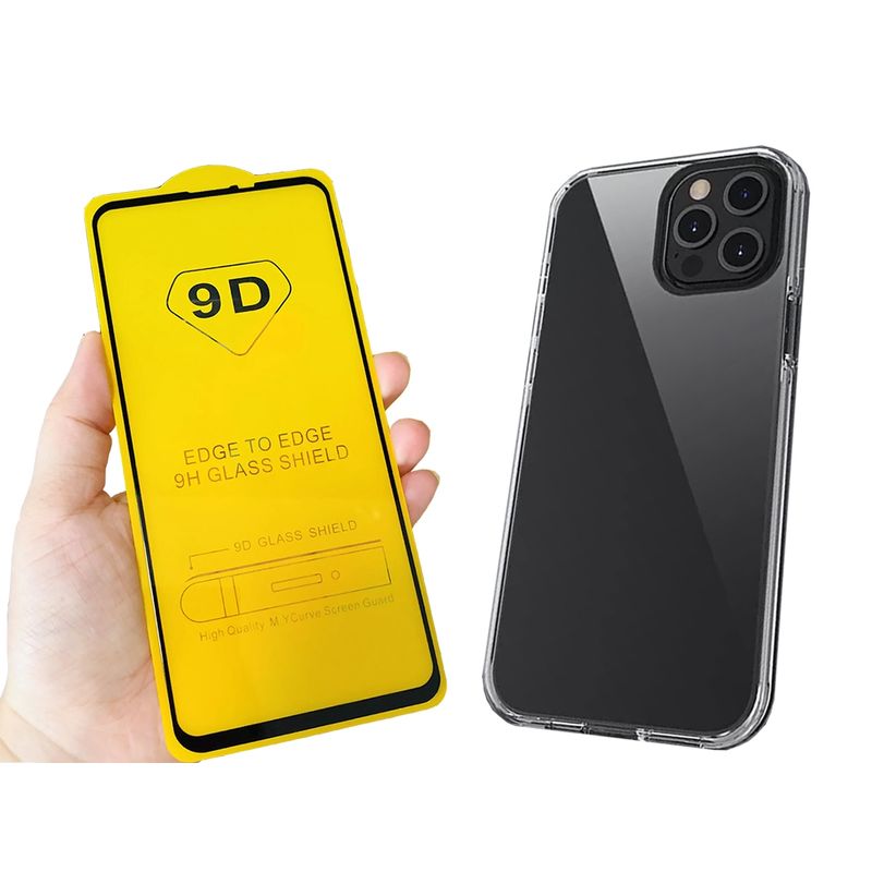 GENERICO - Pack Carcasa Para Iphone 13 Antigolpe Y Lamina Vidrio 9d