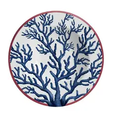MI DECO HOME CADA DETALLE IMPORTA - SET 6 PLATOS HONDOS CORAL GLABES AZUL 24CM