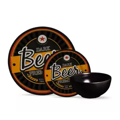 MI DECO HOME CADA DETALLE IMPORTA - SET VAJILLA BEER DARK 12 PIEZAS