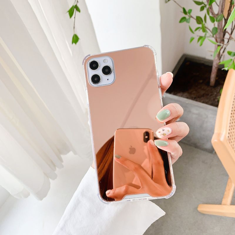 GENERICO - Carcasa Para iPhone 12 mini Mirror Espejo Maquillar Rose Gold