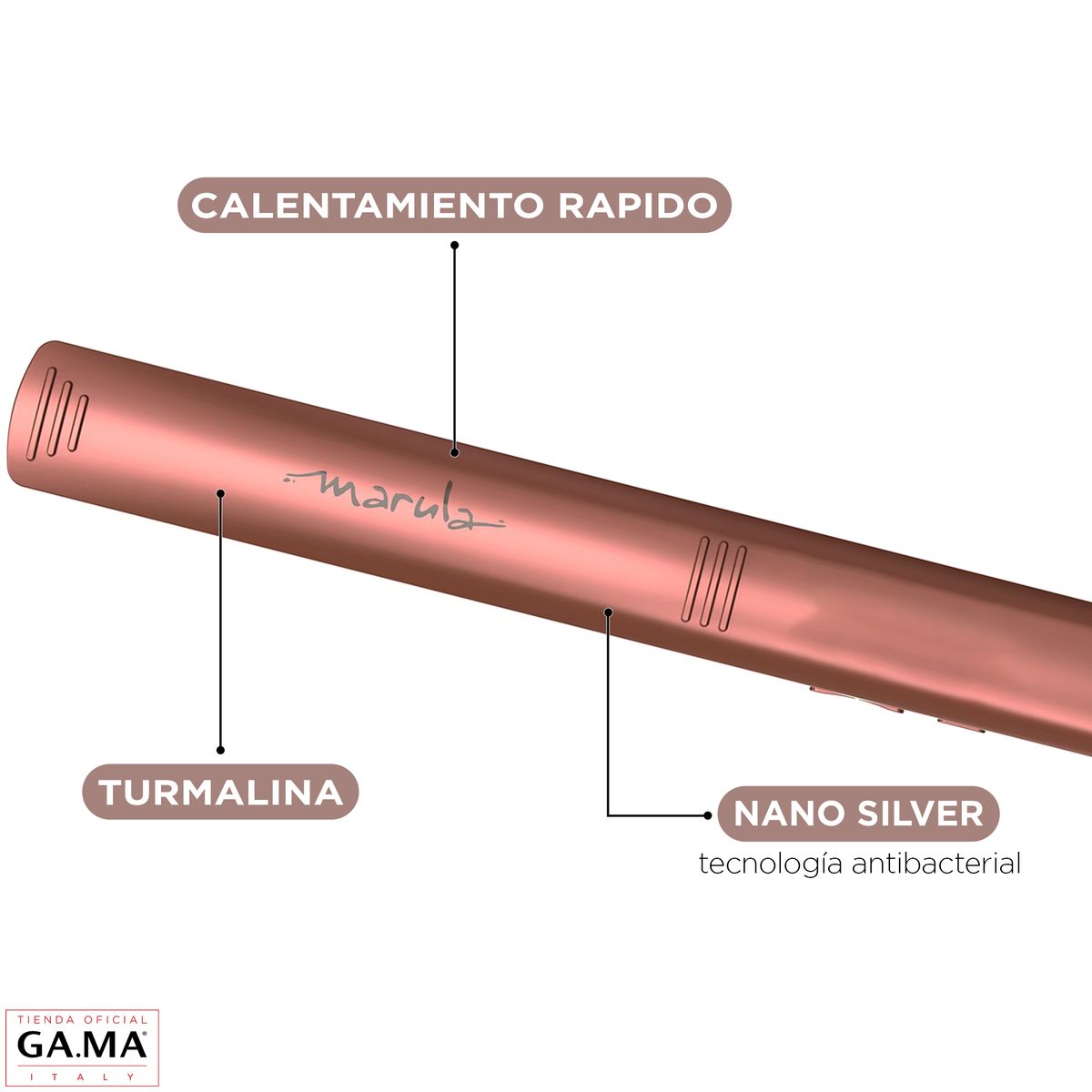 GAMA - Plancha Alisadora Gama Elegance Aceite Marula Antiaging Set