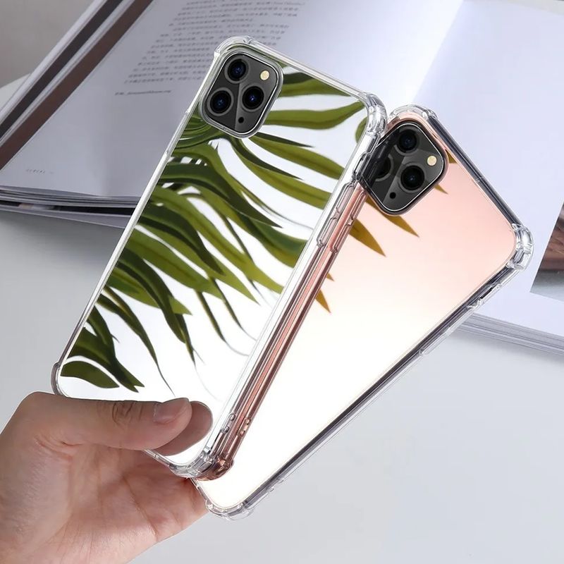 GENERICO - Carcasa Para iPhone 13 Pro Mirror Espejo Maquillar Plata