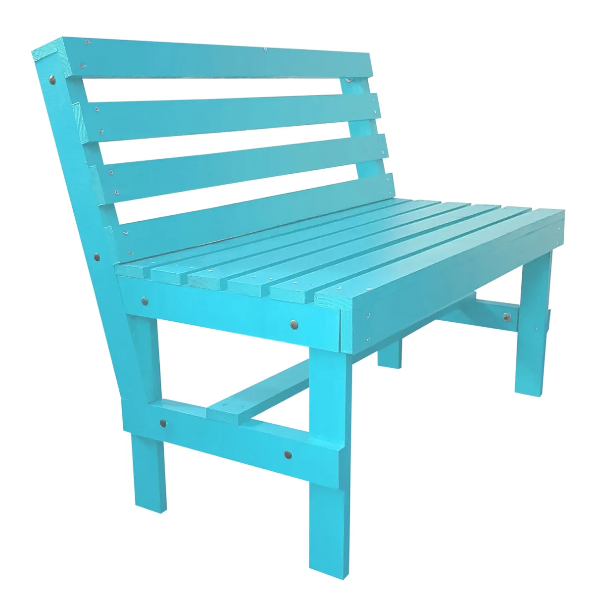 GENERICO - BANCA TERRAZA RUSTICA DE MADERA TURQUESA