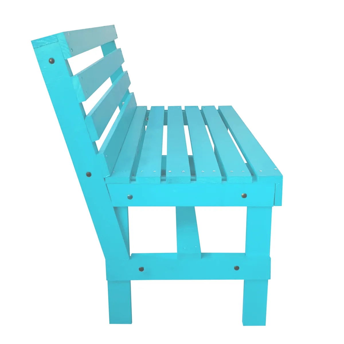 GENERICO - BANCA TERRAZA RUSTICA DE MADERA TURQUESA