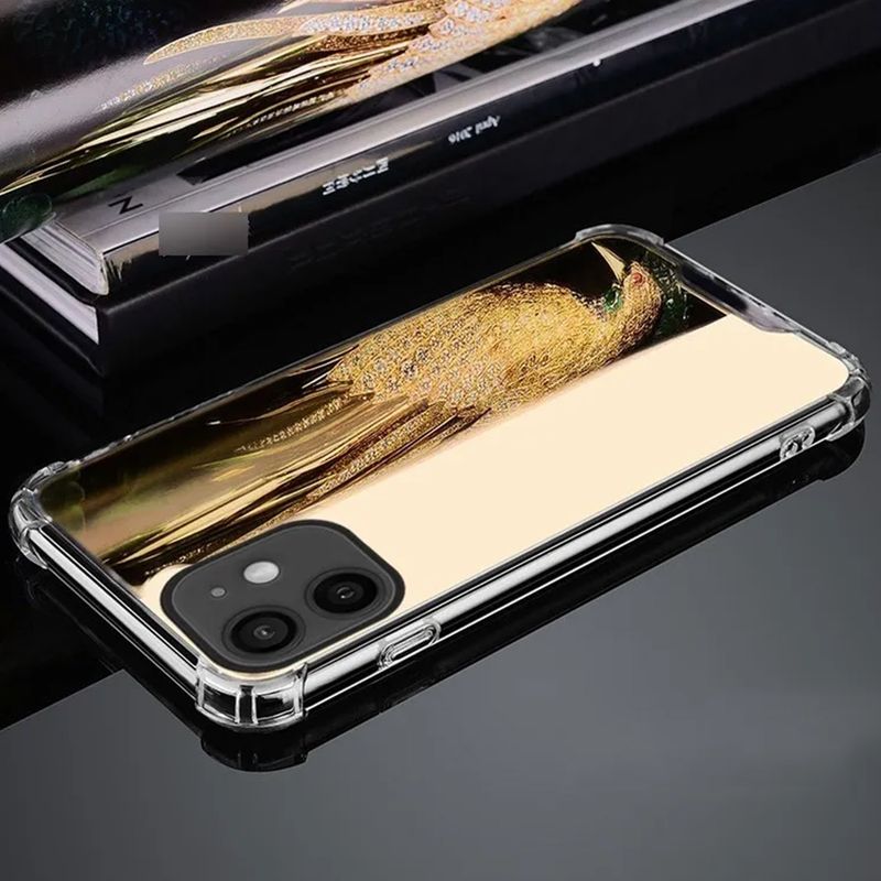 GENERICO - Carcasa Para iPhone 11 Pro max Mirror Espejo Maquillar Gold.