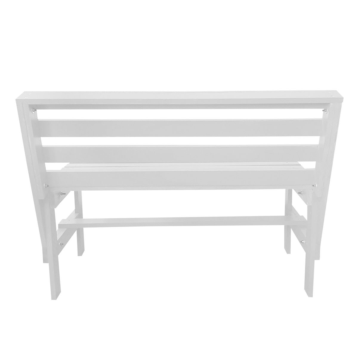 GENERICO - BANCA  DE TERRAZA RUSTICA EN MADERA  BLANCO