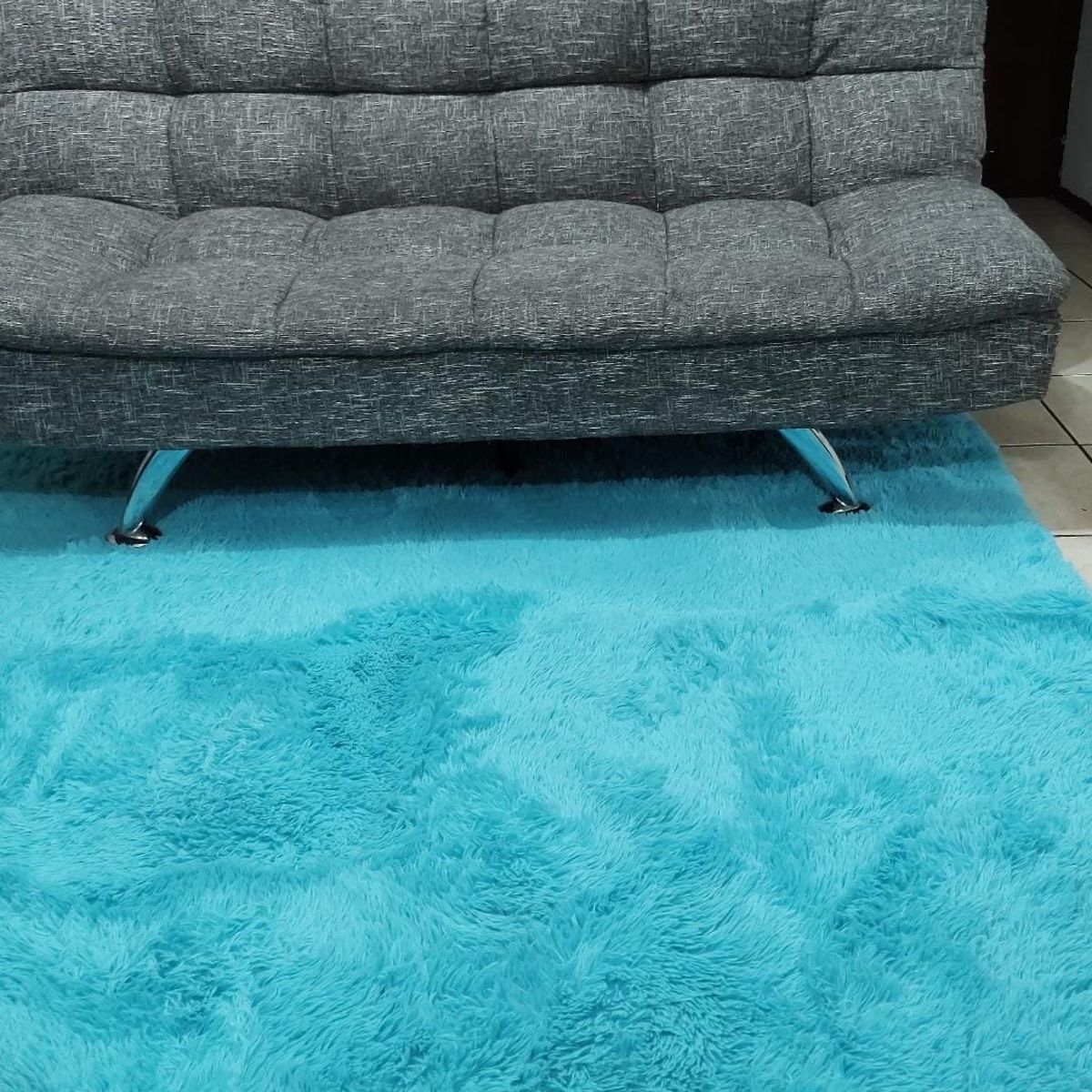 GENERICO - Alfombra Peludas Tipo Shaggy 180Cm X 200Cm Celeste