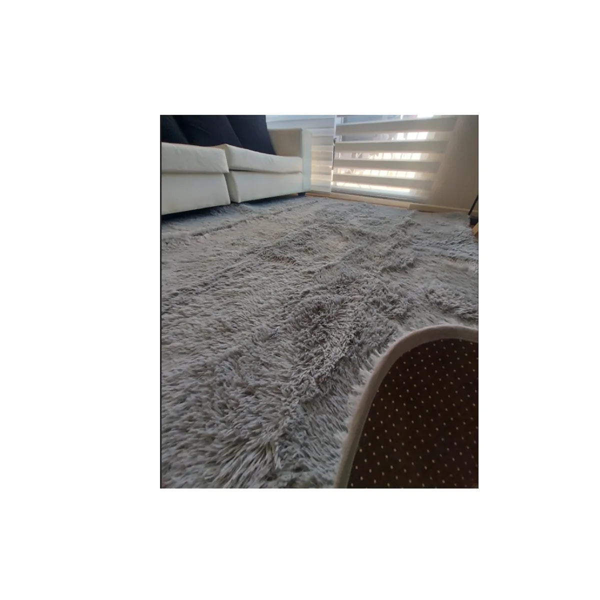 GENERICO - Alfombra Peludas Tipo Shaggy 180Cm X 200Cm Gris