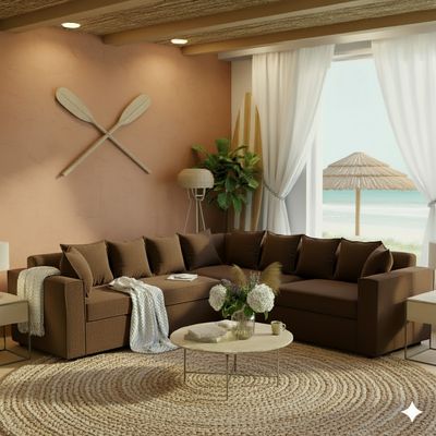 Imagen 2 del producto Sofá Seccional Romeo para Living Café resortes Full Confort