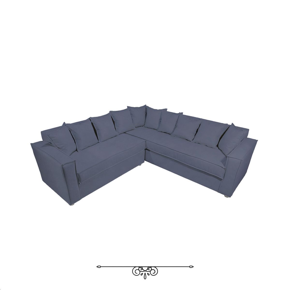 SITIAL HOME - Sofá Seccional Romeo para Living Color Gris Azul Full Confort