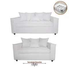 SITIAL HOME - Living,Romeo 3 2 Sofá 3 y 2 Cuerpos gris claro