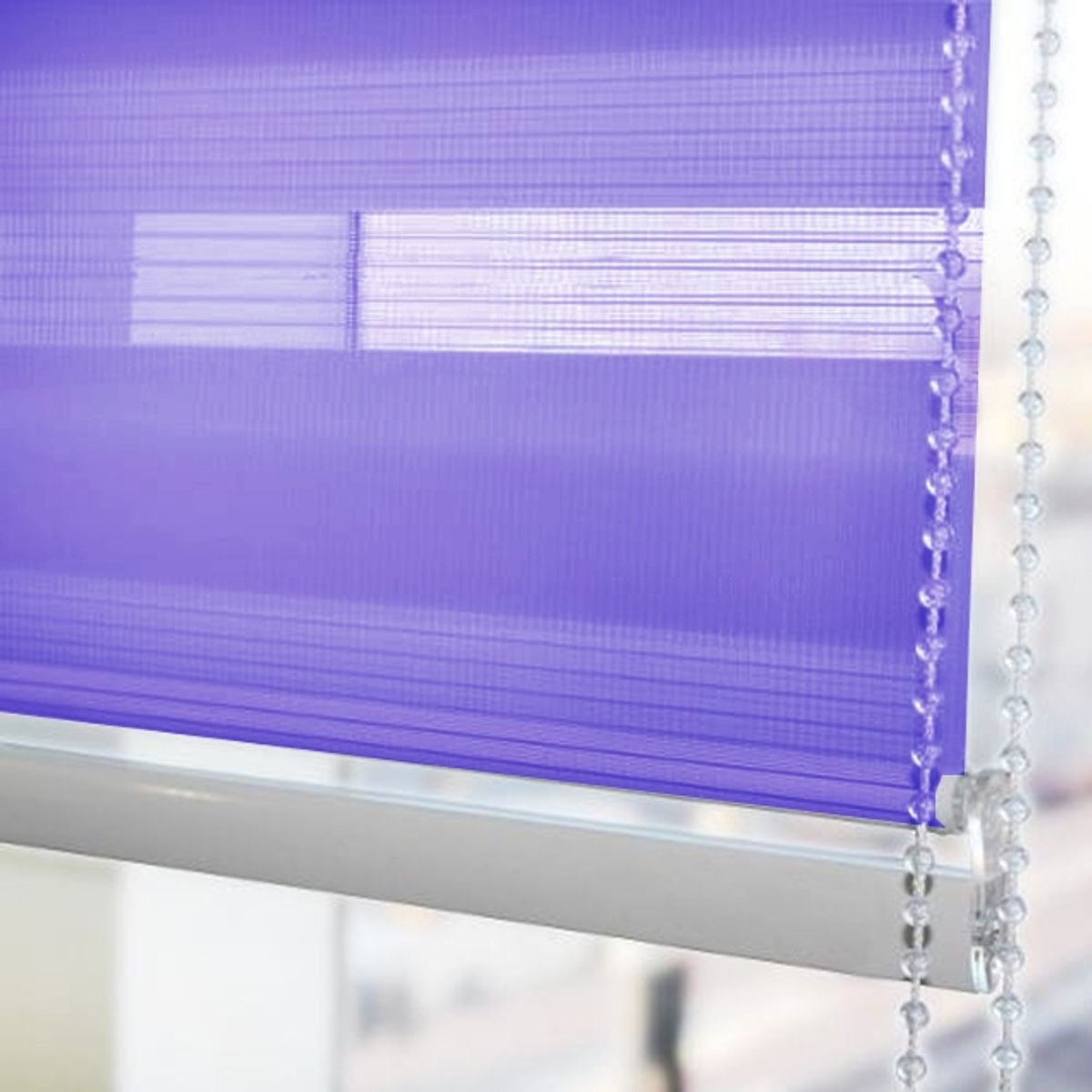 GENERICO - Cortina Roller Duo Día  Noche 200x200 Morado