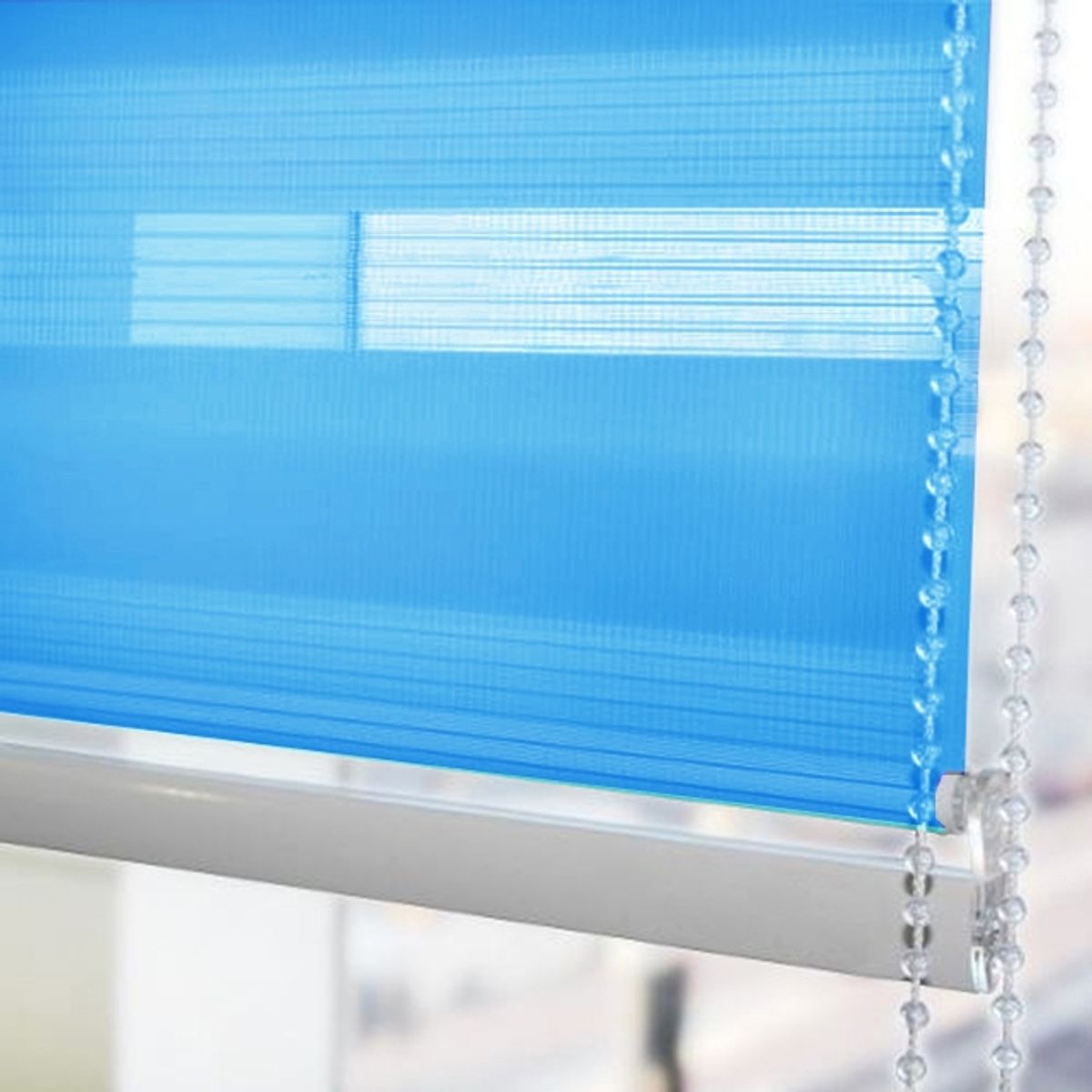 GENERICO - Cortina Roller Duo Día  Noche 200x200 Celeste Oscuro