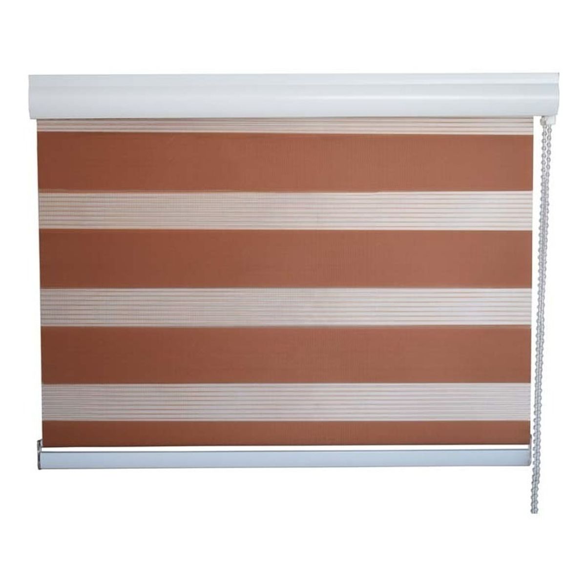 GENERICO - Cortina Roller Duo Día  Noche 180x200 Café