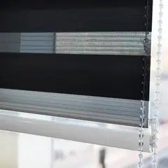 GENERICO - Cortina Roller Duo Día Noche 180x200 Negro