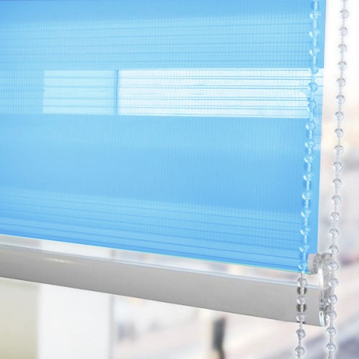 GENERICO - Cortina Roller Duo Día  Noche 135x200 Celeste Claro