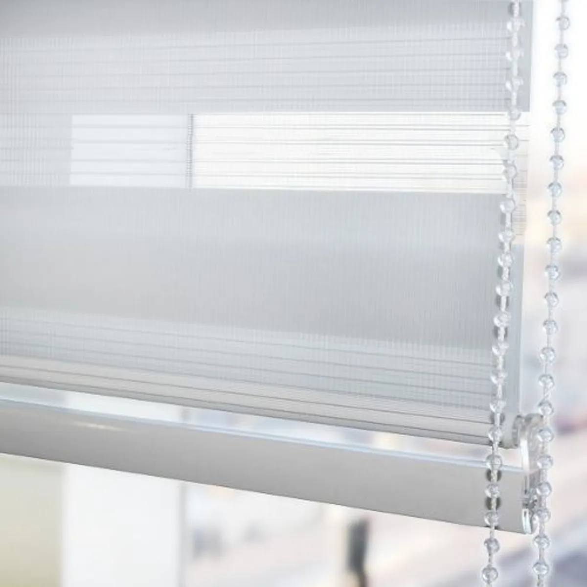 GENERICO - Cortina Roller Duo Día  Noche 165x200 Blanco