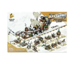 GENERICO - Lego 12 En 1 Barco Pirata 25 Combinaciones 576 Piezas