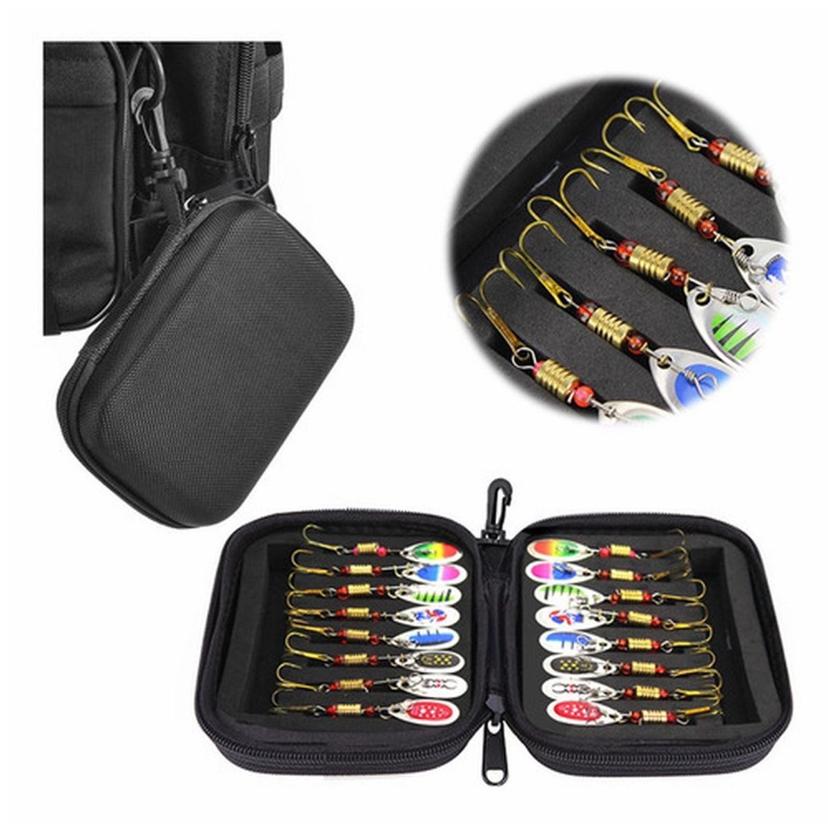 GENERICO - Juego De 16 Cucharas De Pesca Señuelos De Metal Para Trucha