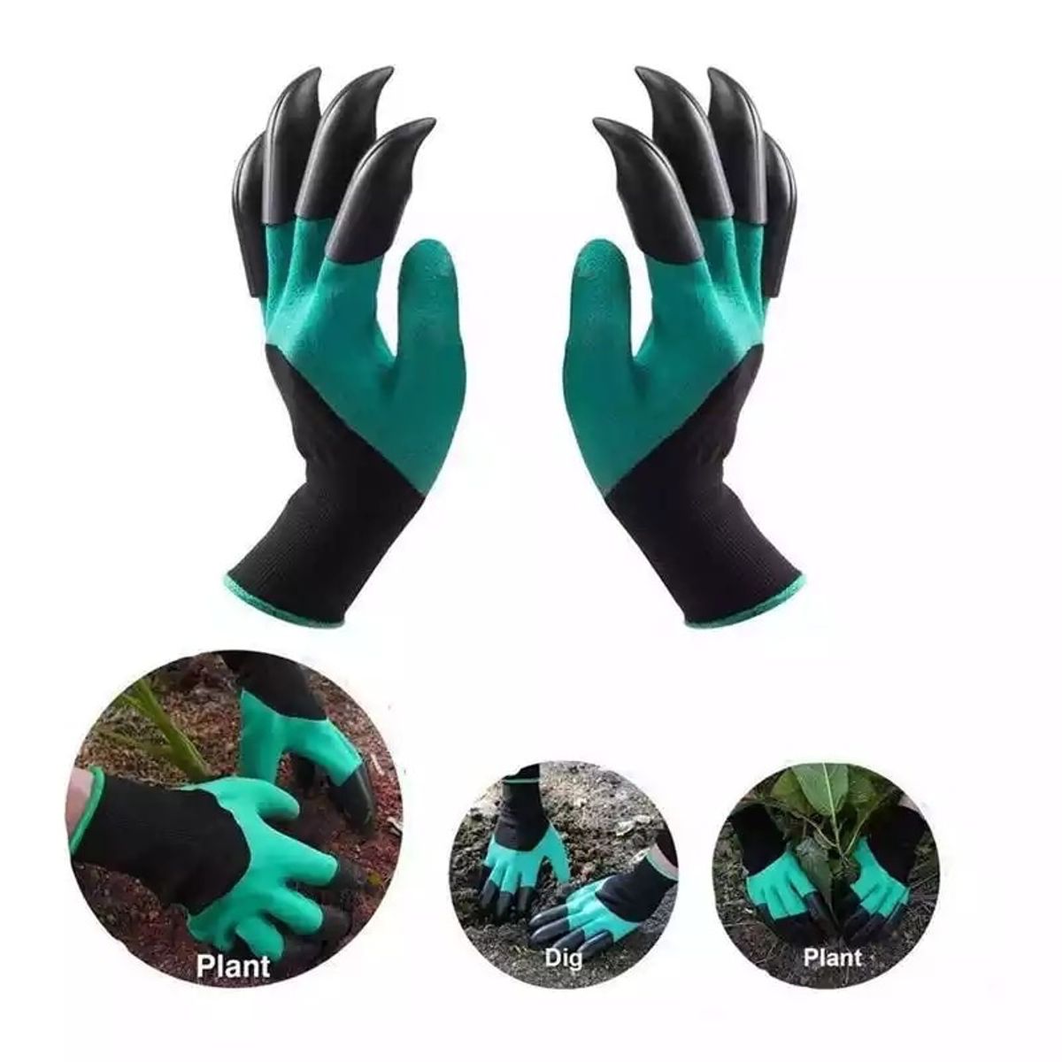 GENERICO - Guantes Para Jardinería Con Garras Accesorio Jardín Trabajo