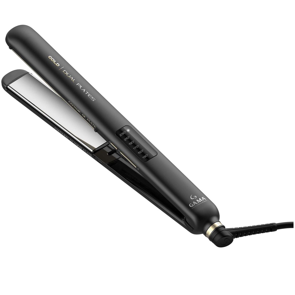 GAMA - Plancha Alisadora Gama Cp14 Dig 4D Dual Plates Titanio y Oro Liquido