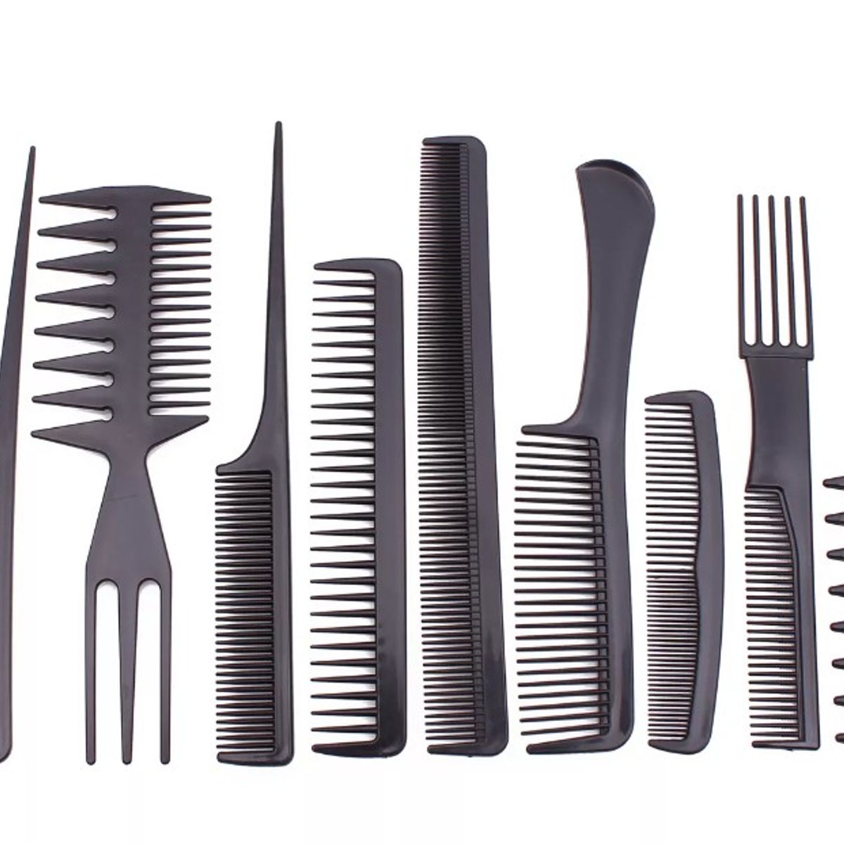 GENERICO - Set de 10 peines de peluquería para salón y hogar