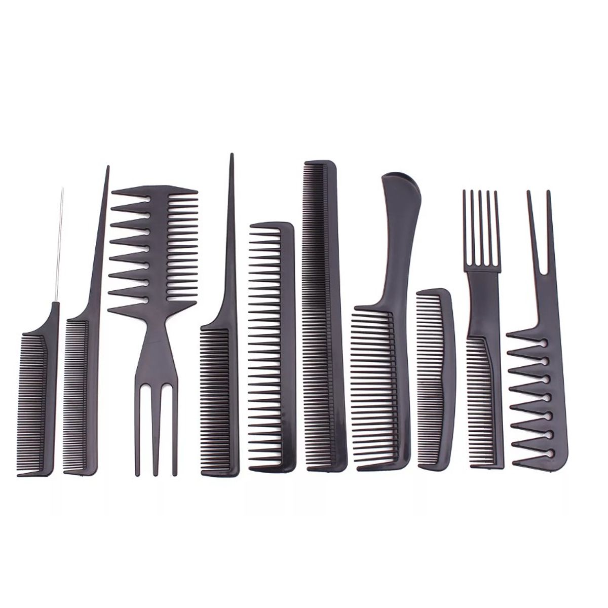 GENERICO - Set de 10 peines de peluquería para salón y hogar