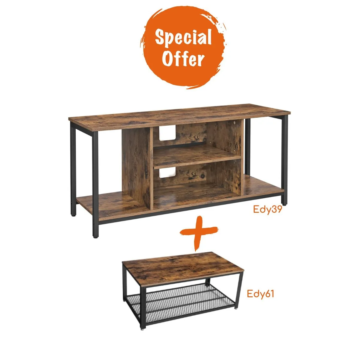 VASAGLE - Rack Smart TV y Mesa de Centro - Combo-002