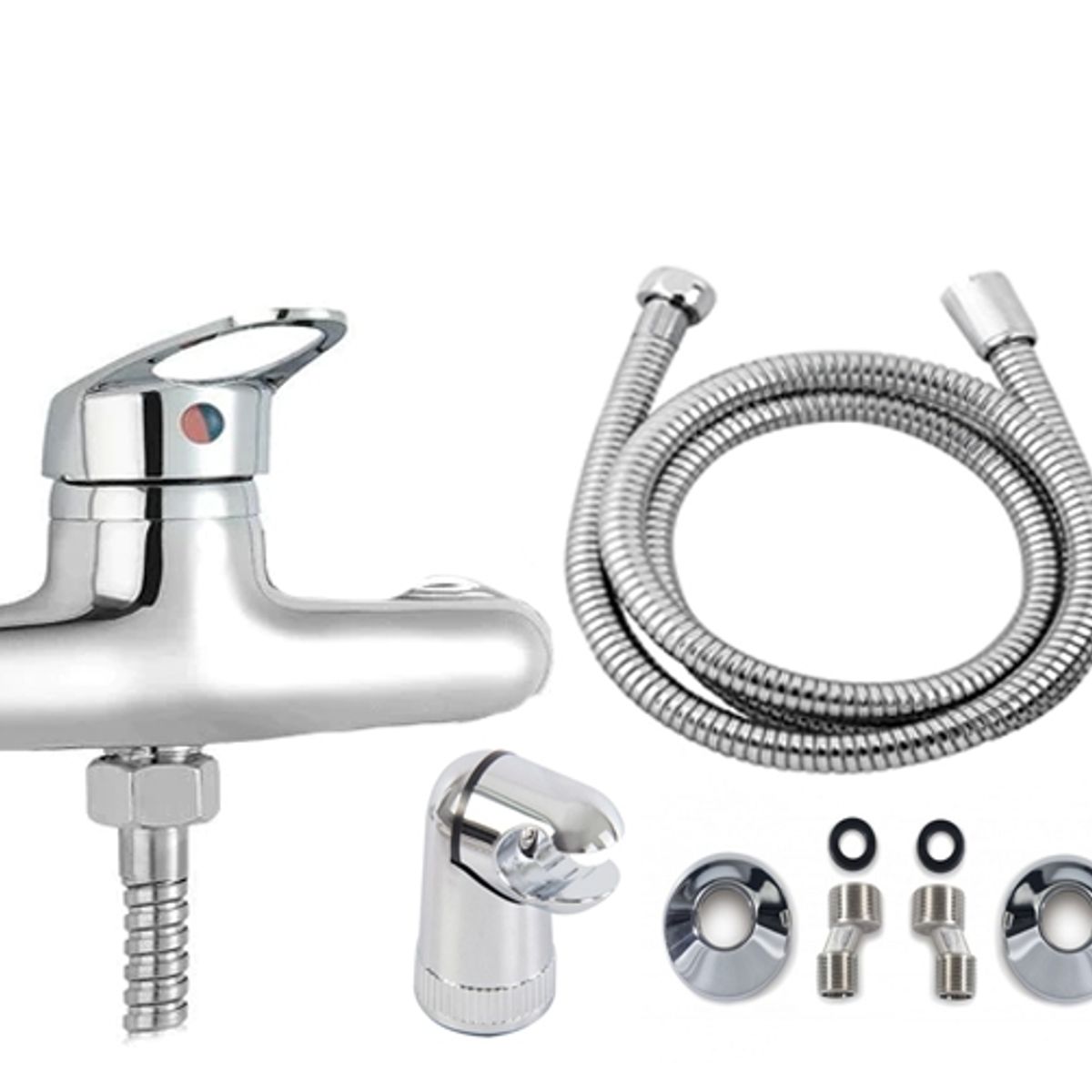 GENERICO - Set Completo Llave Monomando Ducha Cromada