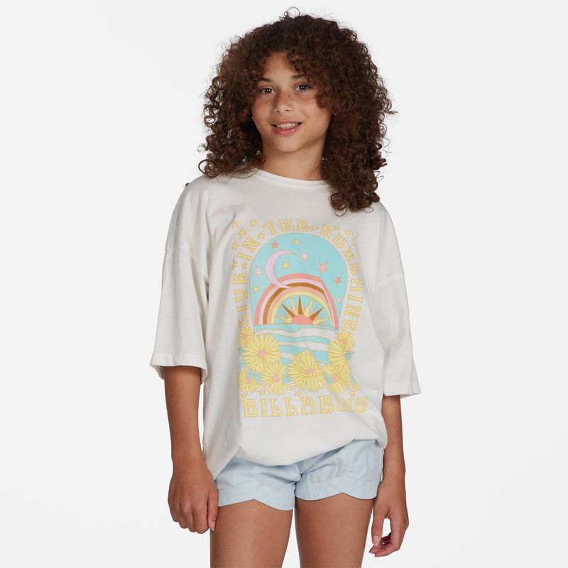 BILLABONG - Polera M/C Niña In The Sunshine G Te Blanco BILLABONG