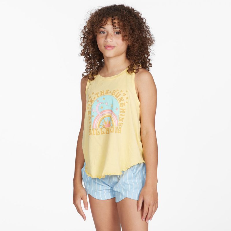 BILLABONG - Polera S/M Niña Sun Child G Tees Amarillo BILLABONG
