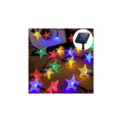 GENERICO - Pack X2 Luces Solar Estrella Decoración Navideña Guirnalda MULTICOLOR