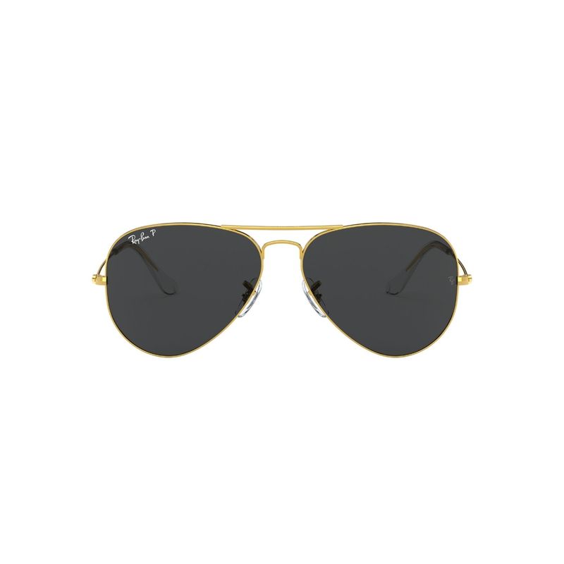 RAY BAN - Lentes de Sol Aviator Negro Polarizados