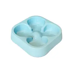 GENERICO - Plato Simple Para Mascota Forma De Trébol Anti Ansiedad Azul