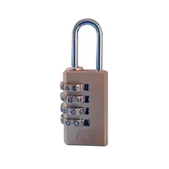 LIOI - CANDADO MALETA CON COMBINACIÓN DE 4 DIALES BRONCE SATINADO, Serie T-3500