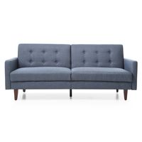 Futón Violet 3 Cuerpos Tela Azul