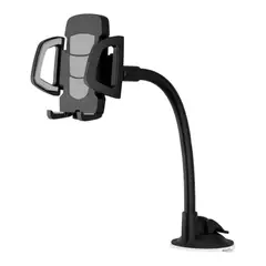 TECMASTER - Soporte de Auto para Smartphone con Brazo Telescópico Vidrio - Negro