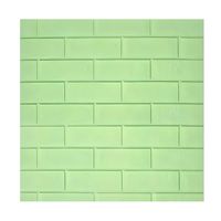 PACK DE 10 Laminas 3D Panel Autoadhesivas 70x77 Pared Ladrillo Verde.