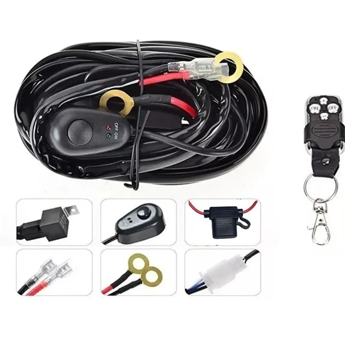 GENERICO - Kit Cableado Para Barras Led Neblineros Con Control Relay Sw